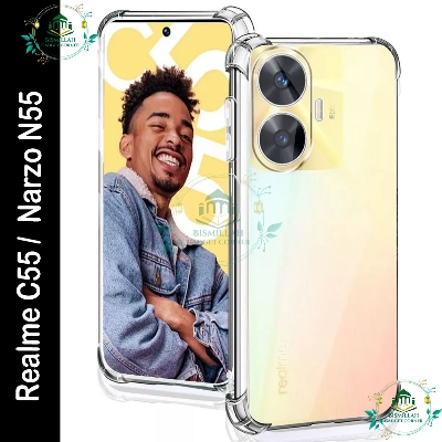 Picture of Transparent back cover For Realme C55 /  Narzo N55 Luxury transparent Protect Back Cover Soft Case