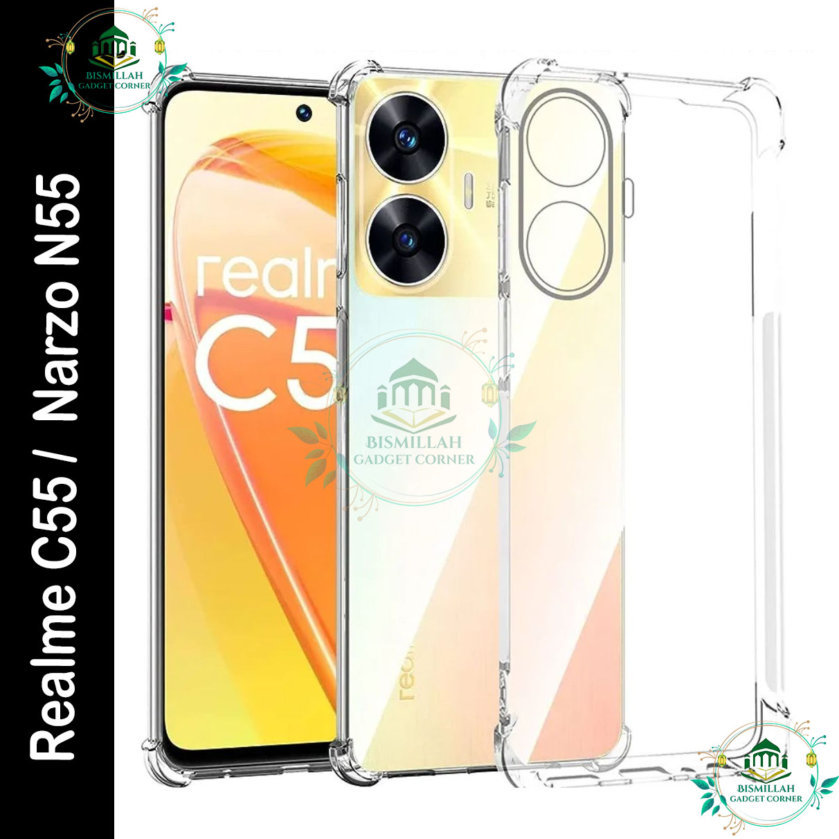Picture of Transparent back cover For Realme C55 /  Narzo N55 Luxury transparent Protect Back Cover Soft Case