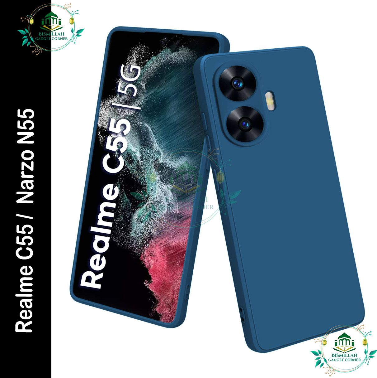 Picture of Premium Liquid Silicone Phone case for Realme C55 /  Narzo N55 Liquid Silicon Mobile Back Case Soft Silicone Phone Cover