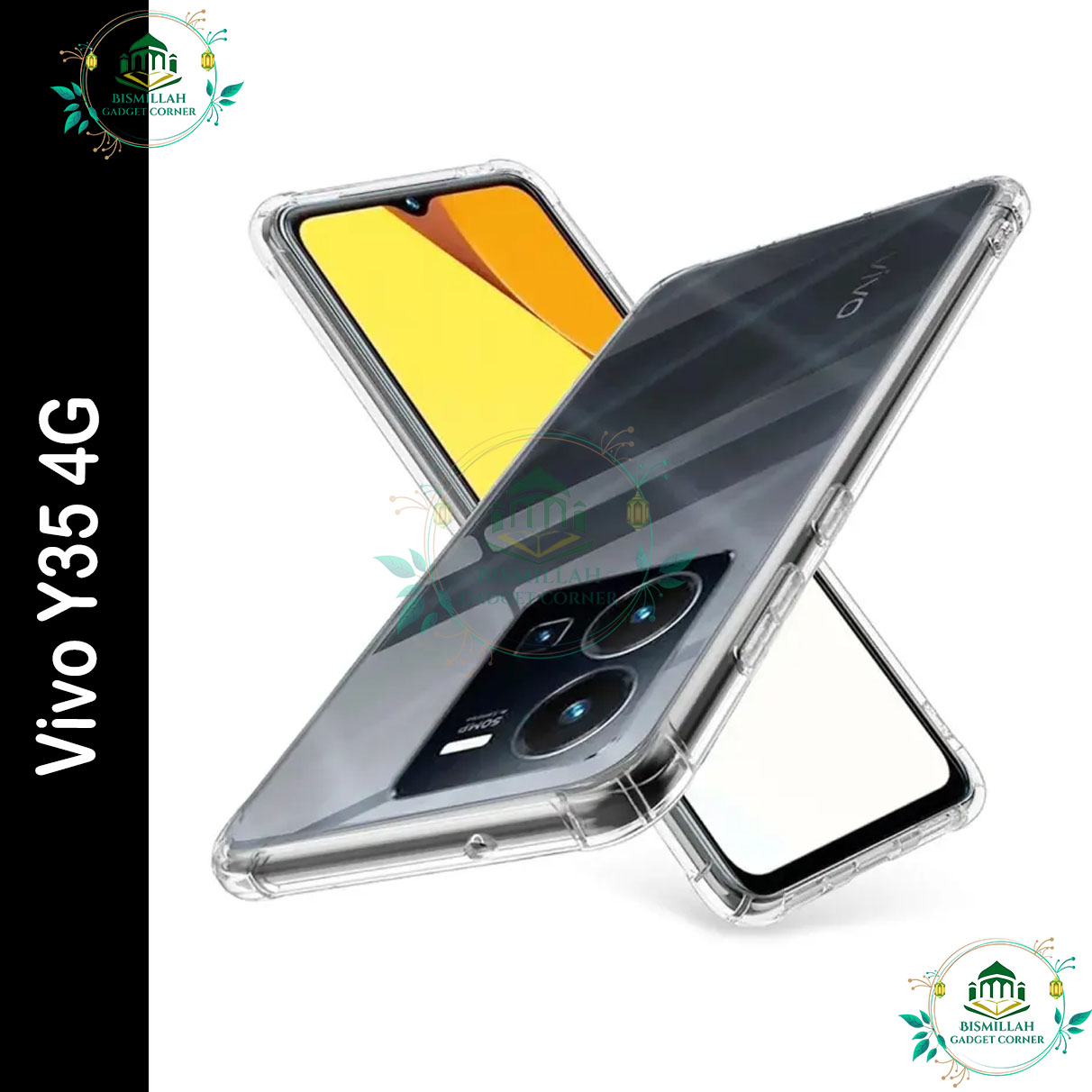 Picture of Transparent back cover For Vivo Y35 4G Luxury transparent Protect Back Cover Soft Case