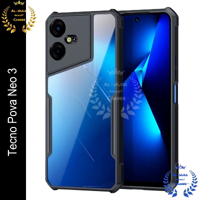 Picture of Xundd Back Cover for Tecno Pova Neo 3 Transparent Hybrid Hard PC Back Bumper