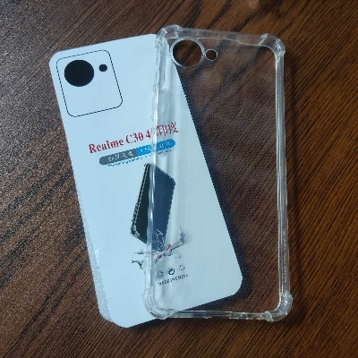 Picture of Realme C30 4G Camera Protection Premium Silicone Case Crystal Clear Soft TPU Ultra-Thin Transparent Flexible Protective Mobile Phone Back Cover