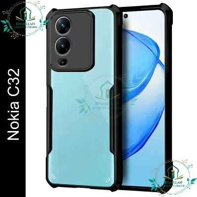 Picture of Xundd Back Cover for Nokia C32 Transparent Hybrid Hard PC Back Bumper