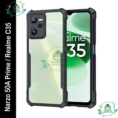 Picture of Xundd Back Cover for Realme C35 / Realme Narzo 50A Prime Transparent Hybrid Hard PC Back Bumper