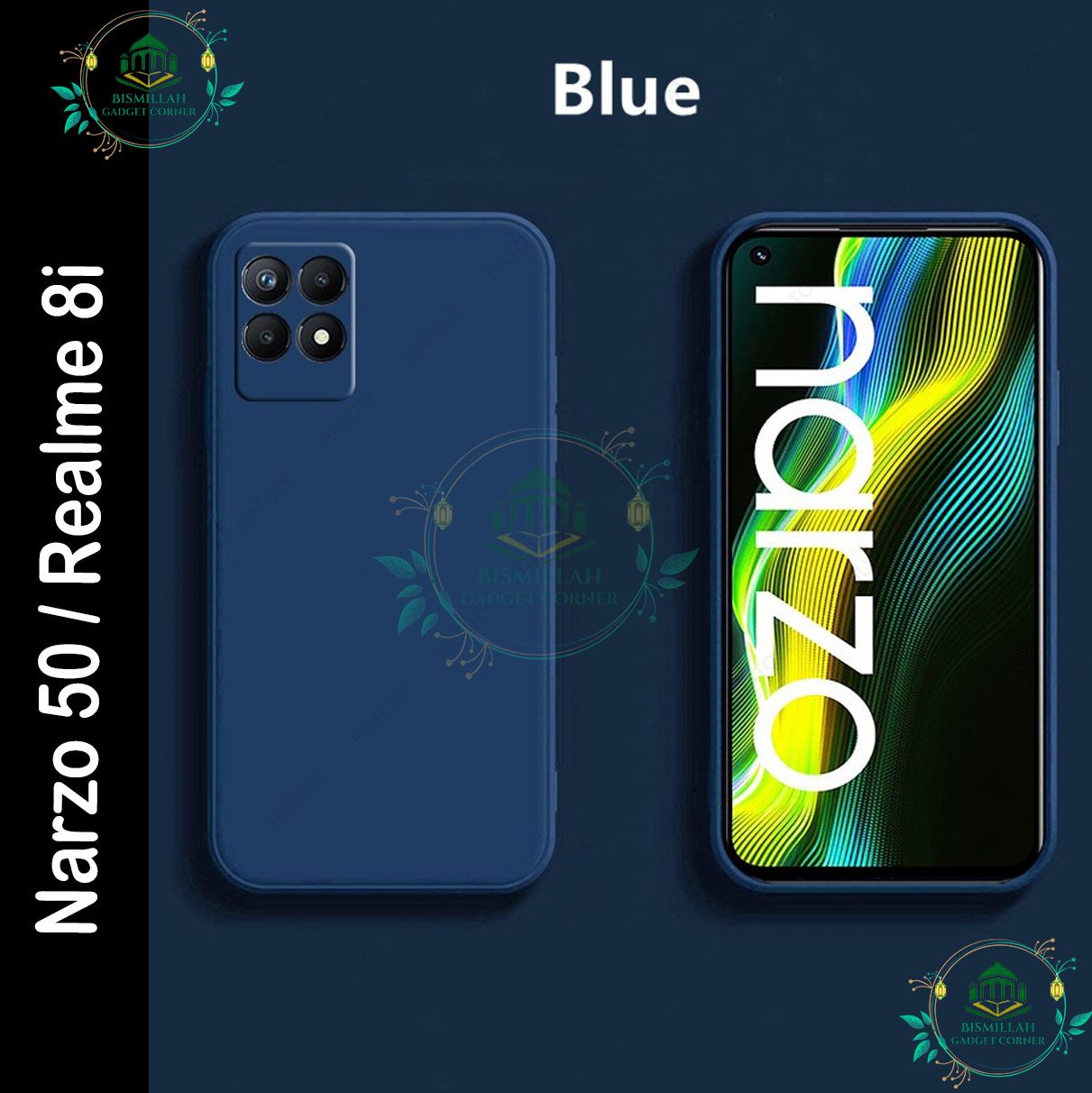 Picture of Premium Liquid Silicone Phone case for Realme Narzo 50 / Realme 8i Liquid Silicon Mobile Back Case Soft Silicone Phone Cover