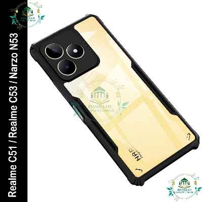 Picture of Xundd Back Cover for Realme C51 / Realme C53 / Narzo N53 Transparent Hybrid Hard PC Back Bumper