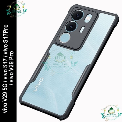 Picture of Xundd Back Cover for vivo V29 5G / vivo S17 / vivo S17 Pro / vivo V29 Pro Transparent Hybrid Hard PC Back Bumper