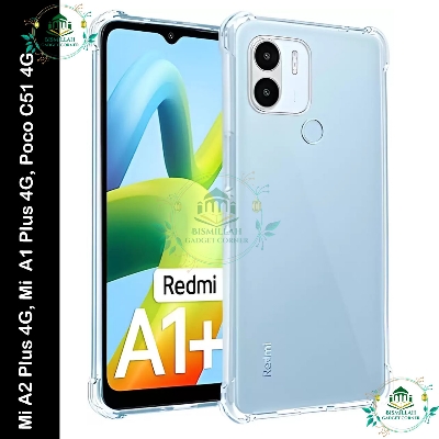 Picture of Transparent back cover For Mi A1 / Redmi A2 plus /Mi Redmi A2 Plus 4G, Mi Redmi A1 Plus 4G, Poco C50 4G, Poco C51 4G / Mi A2 plus, Mi A1 plus Luxury transparent Protect Back Cover Soft Case