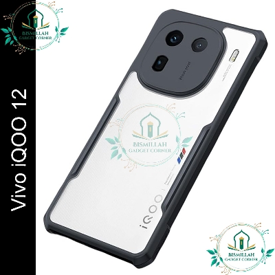 Picture of Xundd Back Cover for Vivo iQOO 12 5G  Transparent Hybrid Hard PC Back Bumper
