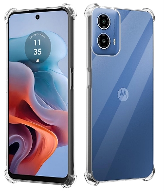 Picture of Transparent back cover For Motorola Moto G34 5G Luxury transparent Protect Back Cover Soft Case