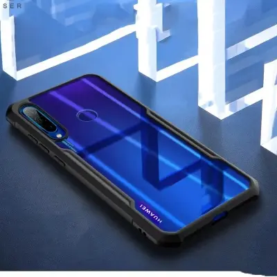 Picture of For Huawei Y7p Reinforced  Unique Shockproof Cushion Back Clear Hybrid Transparent Hard Cover Casing
