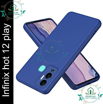 Picture of Premium Liquid Silicone Phone case for Infinix Hot 12 Play Liquid Silicon Mobile Back Case Soft Silicone Phone Cover