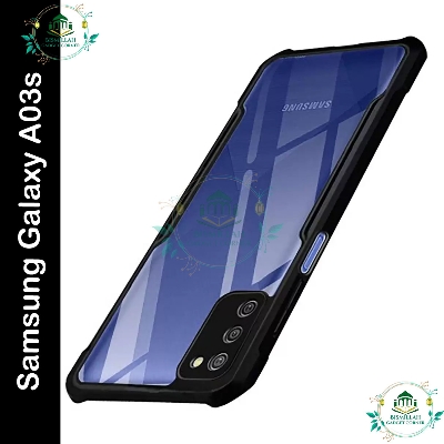 Picture of Xundd Back Cover for Samsung Galaxy A03s Transparent Hybrid Hard PC Back Bumper