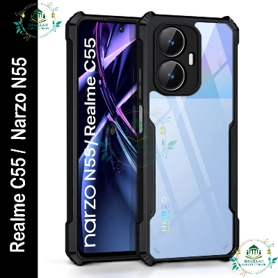 Picture of Xundd Back Cover for Realme C55 /  Narzo N55 Transparent Hybrid Hard PC Back Bumper