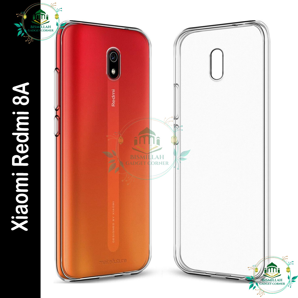 Picture of Transparent back cover For Xiaomi Redmi 8A Luxury transparent Protect Back Cover Soft Case