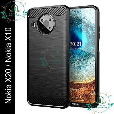 Picture of Spigen cover For Nokia X20 / Nokia X10 Carbon Fiber Back cover Soft Slim Fashion Non-Slip Protective Carbon Fiber Phone Case