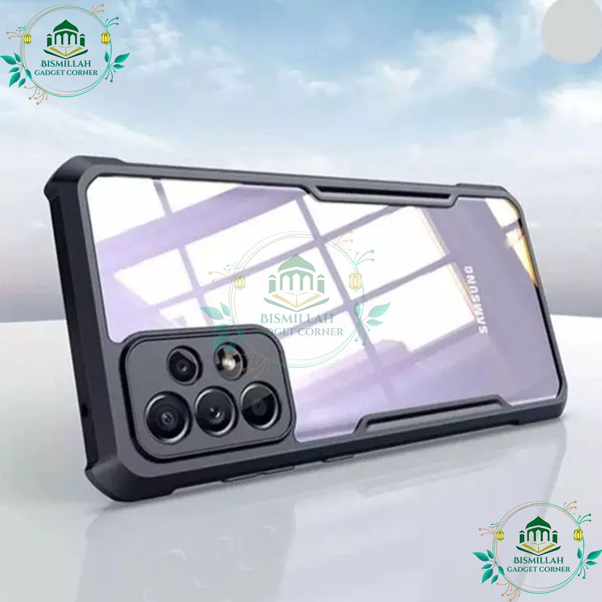 Picture of For Samsung Galaxy A23 5G Edge-Reinforced Shockproof Cushion Back Clear Hybrid Transparent Hard Cover Casing - Phone Back Cover - Camera