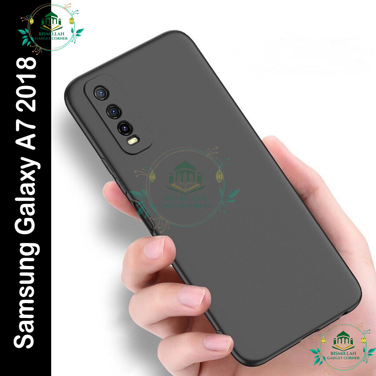 Picture of Premium Liquid Silicone Phone case for Samsung Galaxy A7 2018 Liquid Silicon Mobile Back Case Soft Silicone Phone Cover