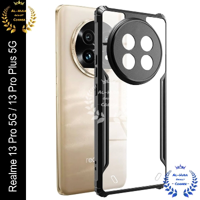 Picture of Xundd Back Cover for Realme 13 Pro Plus 5G / Realme 13 Pro+ 5G / Realme 13 Pro 5G Transparent Hybrid Hard PC Back Bumper