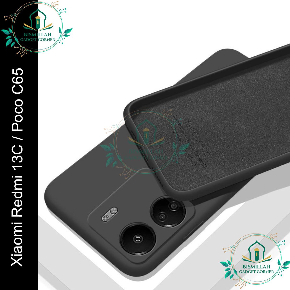 Picture of Premium Liquid Silicone Phone case for Xiaomi Redmi 13C / Poco C65 Liquid Silicon Mobile Back Case Soft Silicone Phone Cover