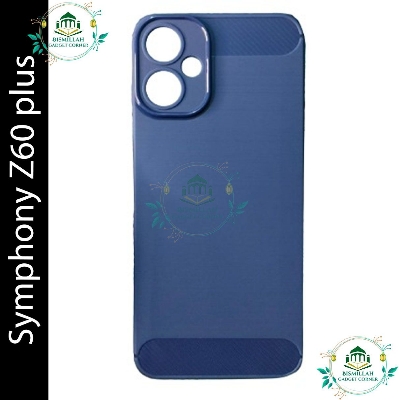 Picture of Carbon Cover for Symphony Z60 Plus Silicone Back Cover With Camera Protection Sleek and Stylish Protection