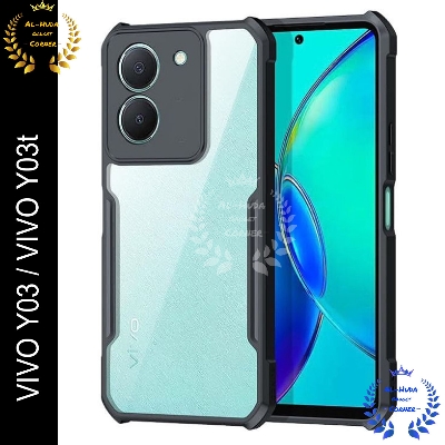 Picture of Xundd Back Cover for vivo Y03 / vivo Y03t Transparent Hybrid Hard PC Back Bumper