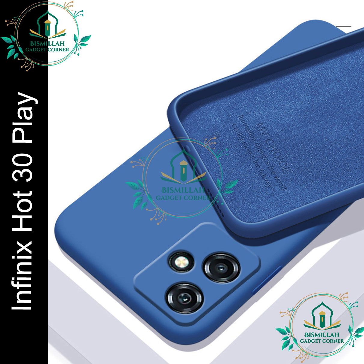 Picture of Premium Liquid Silicone Phone case for Infinix Hot 30 Play Liquid Silicon Mobile Back Case Soft Silicone Phone Cover