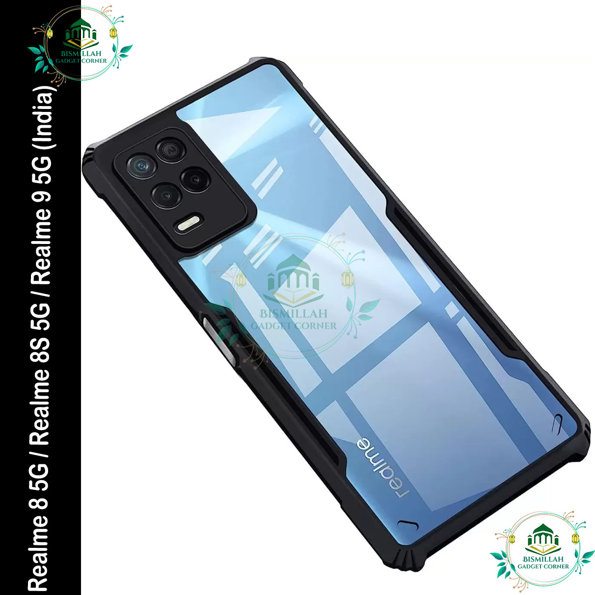 Picture of Xundd Back Cover for Realme 8 5G / Realme 8S 5G / Realme 9 5G (India) Transparent Hybrid Hard PC Back Bumper