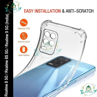 Picture of Transparent back cover For Realme 8 5G / Realme 8S 5G / Realme 9 5G (India) Luxury transparent Protect Back Cover Soft Case