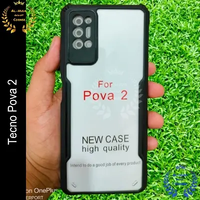 Picture of Xundd Back Cover for Tecno Pova 2 Transparent Hybrid Hard PC Back Bumper