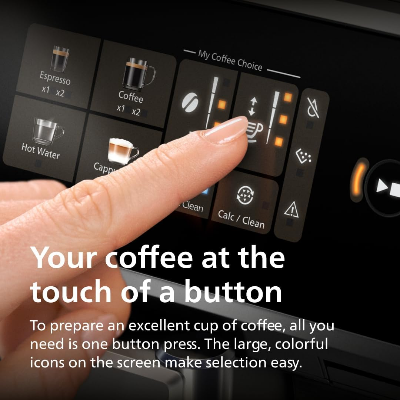 Picture of PHILIPS Series 2300 Fully Automatic Espresso Machine - 4 Hot Drinks, Fast Clean, 40% Quieter SilentBrew, Aquaclean Filter, Matte Black (EP2330/10)
