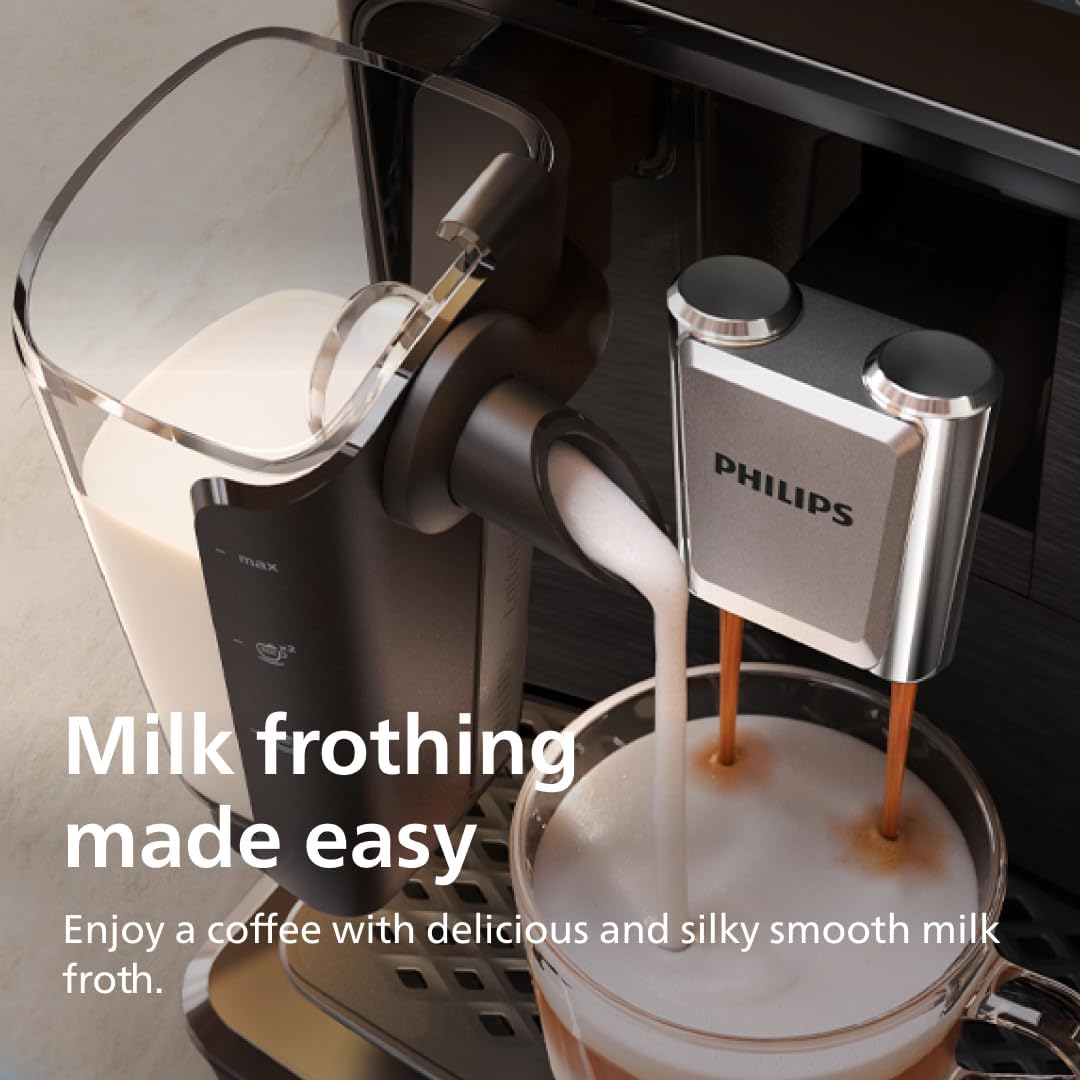 Picture of PHILIPS Series 2300 Fully Automatic Espresso Machine - 4 Hot Drinks, Fast Clean, 40% Quieter SilentBrew, Aquaclean Filter, Matte Black (EP2330/10)