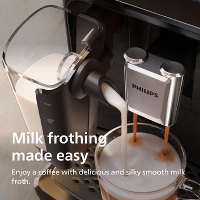 Picture of PHILIPS Series 2300 Fully Automatic Espresso Machine - 4 Hot Drinks, Fast Clean, 40% Quieter SilentBrew, Aquaclean Filter, Matte Black (EP2330/10)