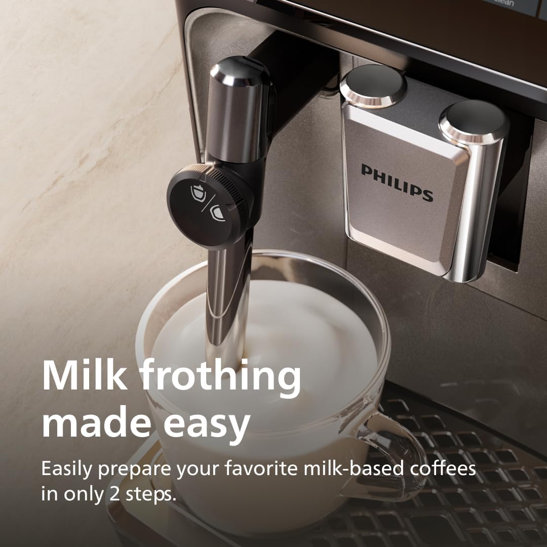 Picture of PHILIPS Series 2300 Fully Automatic Espresso Machine - 4 Hot Drinks, Fast Clean, 40% Quieter SilentBrew, Aquaclean Filter, Matte Black (EP2330/10)