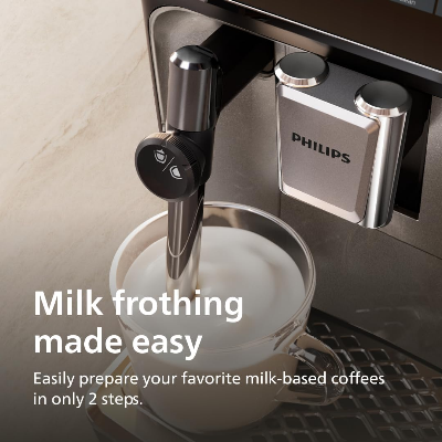 Picture of PHILIPS Series 2300 Fully Automatic Espresso Machine - 4 Hot Drinks, Fast Clean, 40% Quieter SilentBrew, Aquaclean Filter, Matte Black (EP2330/10)