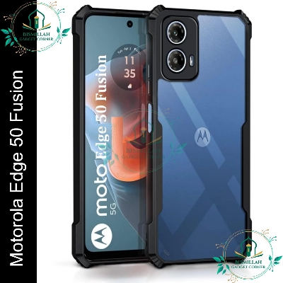 Picture of Xundd Back Cover for Motorola Edge 50 Fusion Transparent Hybrid Hard PC Back Bumper
