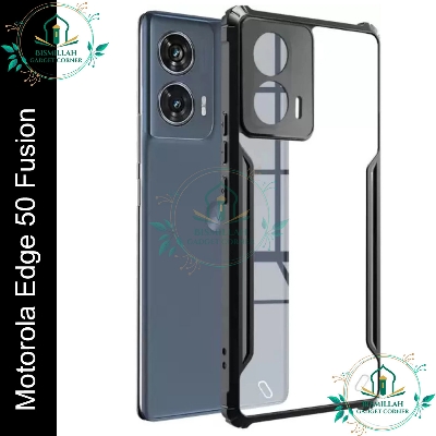 Picture of Xundd Back Cover for Motorola Edge 50 Fusion Transparent Hybrid Hard PC Back Bumper