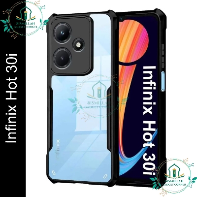 Picture of Xundd Back Cover for Infinix Hot 30i Transparent Hybrid Hard PC Back Bumper