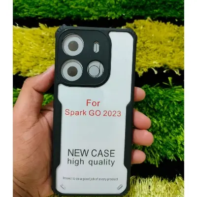 Picture of For Tecno Spark Go 2023 Case Air Cushion Hard Clear Shockproof Back Cover (Back Case Cover For Smartphone)