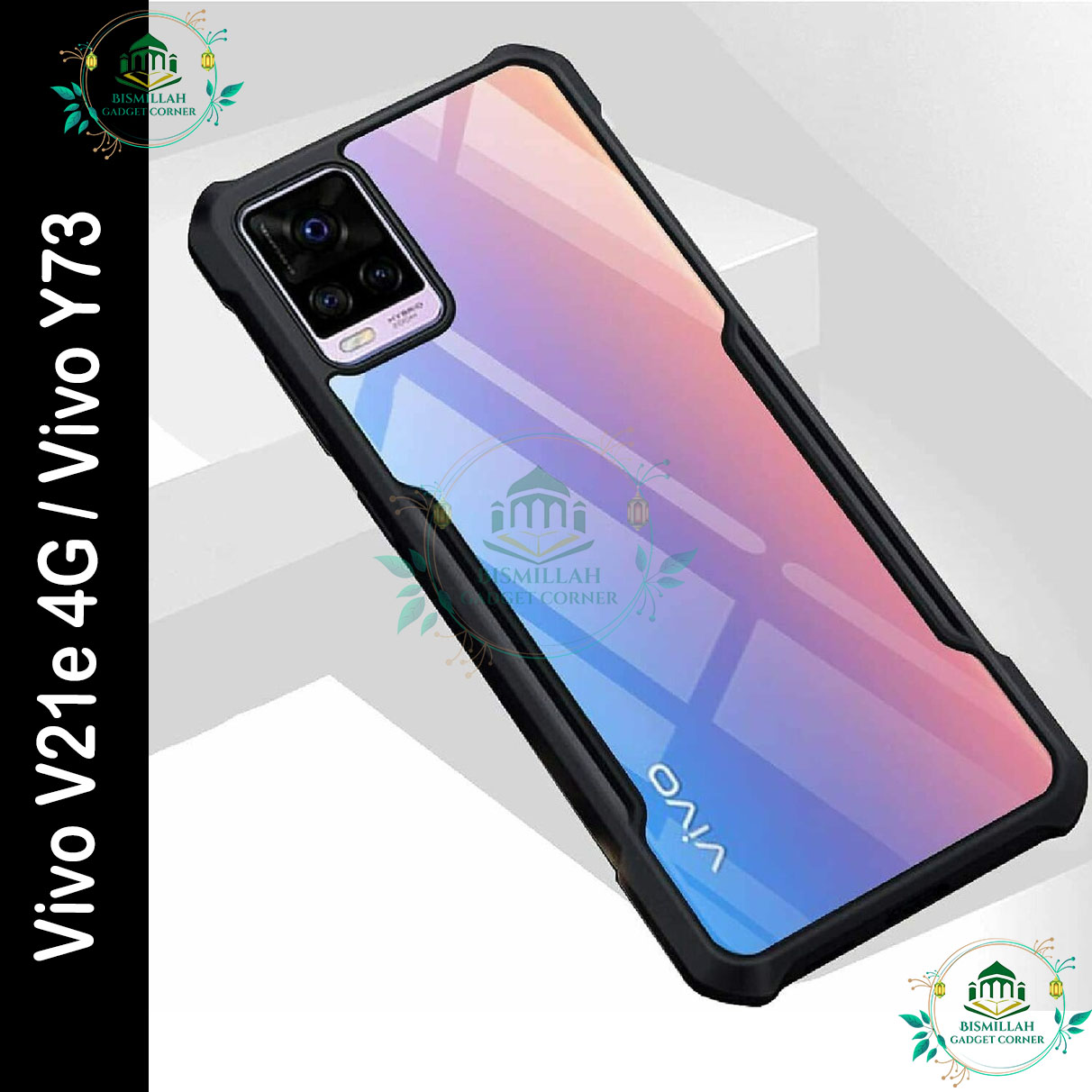 Picture of Xundd Back Cover for Vivo V21e 4G / Vivo Y73 Transparent Hybrid Hard PC Back Bumper