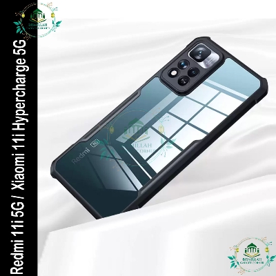 Picture of Xundd Back Cover for Xiaomi 11i HyperCharge 5G / Xiaomi 11i 5G Transparent Hybrid Hard PC Back Bumper