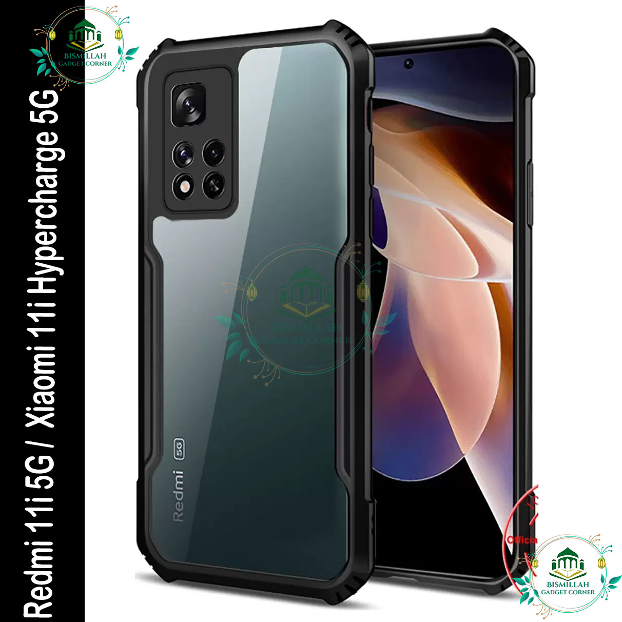 Picture of Xundd Back Cover for Xiaomi 11i HyperCharge 5G / Xiaomi 11i 5G Transparent Hybrid Hard PC Back Bumper