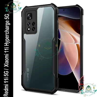 Picture of Xundd Back Cover for Xiaomi 11i HyperCharge 5G / Xiaomi 11i 5G Transparent Hybrid Hard PC Back Bumper