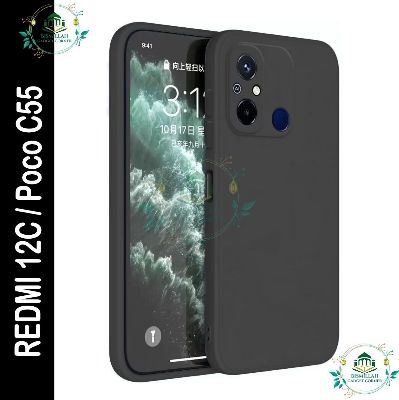 Picture of Premium Liquid Silicone Phone case for Xiaomi Redmi 12C / Poco C55 Liquid Silicon Mobile Back Case Soft Silicone Phone Cover