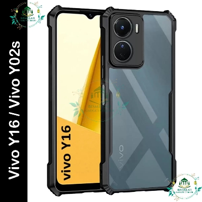 Picture of Xundd Back Cover for Vivo Y16 / Vivo Y02s  Transparent Hybrid Hard PC Back Bumper