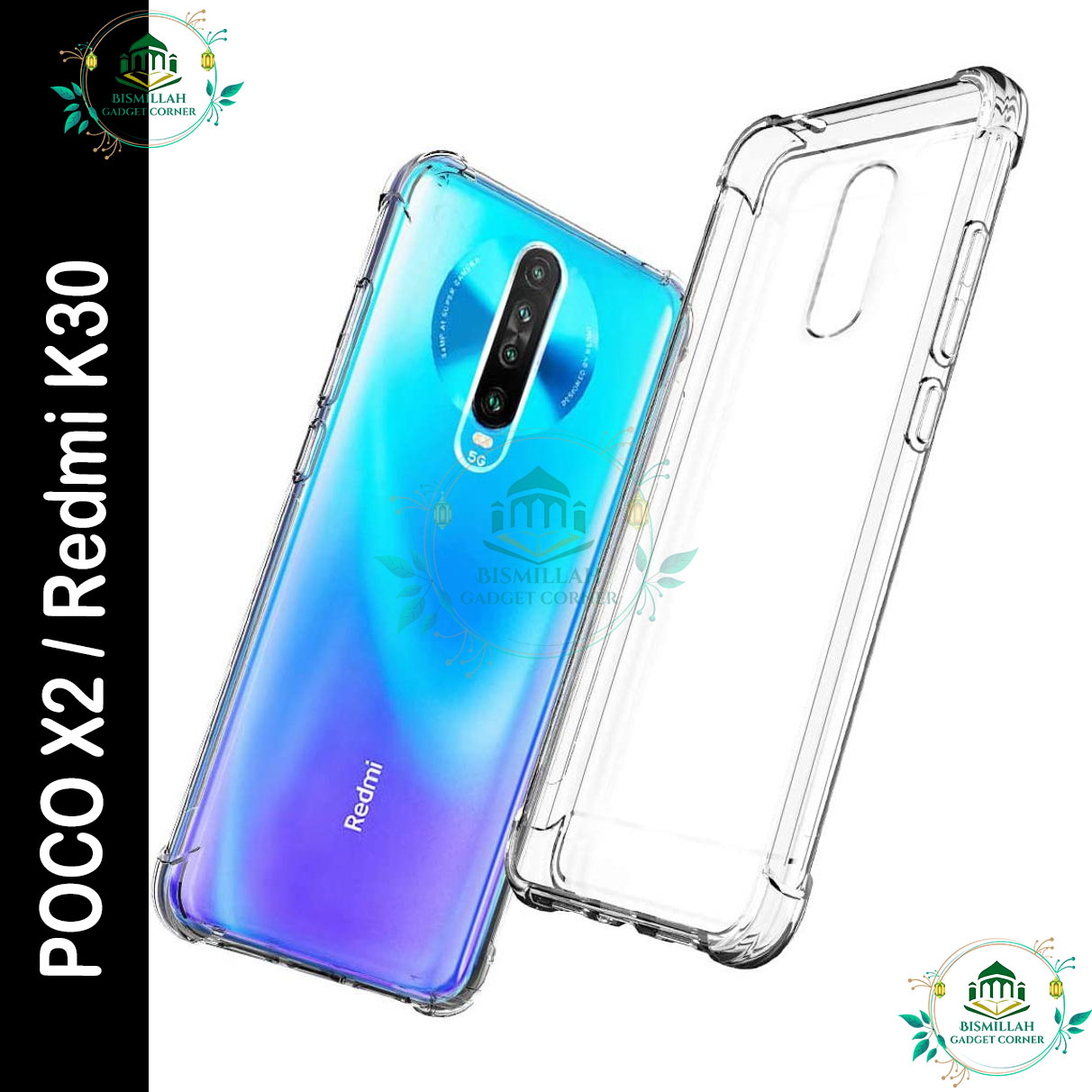Picture of Transparent back cover For Xiaomi Poco X2 / Xiaomi Redmi K30 Luxury transparent Protect Back Cover Soft Case
