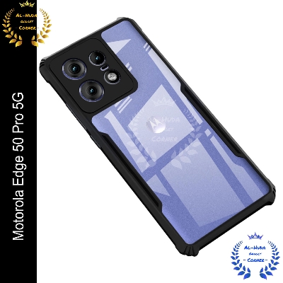 Picture of Xundd Back Cover for Motorola Edge 50 Pro 5G Transparent Hybrid Hard PC Back Bumper