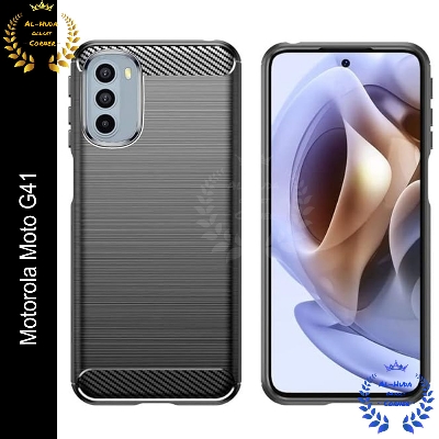 Picture of Spigen cover For Motorola Moto G41 Carbon Fiber Back cover Soft Slim Fashion Non-Slip Protective Carbon Fiber Phone Case