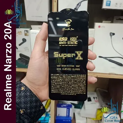Picture of Super X For Realme Narzo 20A Tempered Gorilla Glass Screen Protector