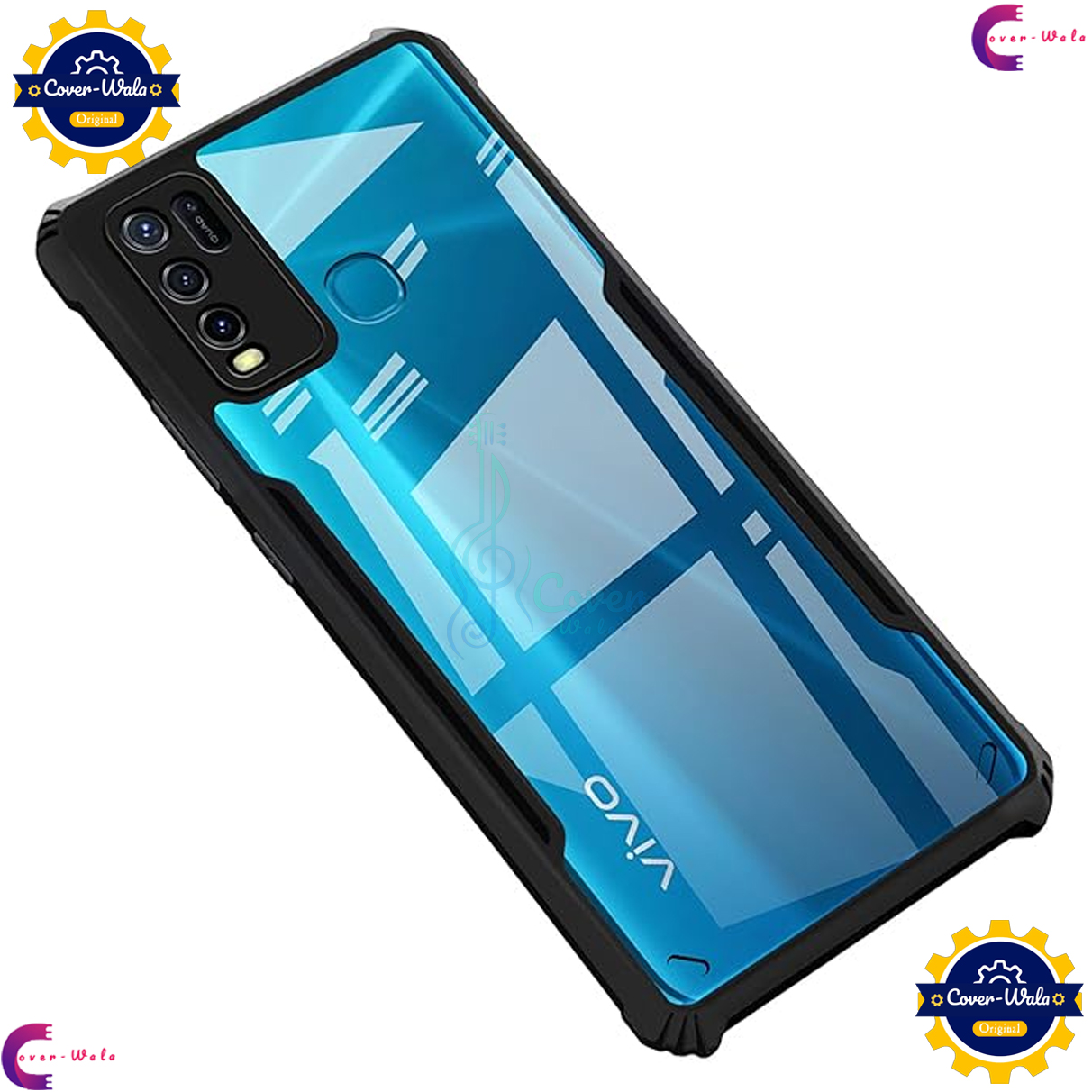 Picture of Transparent Back Clear Cover case + Xundd Protective Cover + Silicone Back Cover With Camera Protection Specially Designed For vivo Y30 / Vivo Y50 / Vivo Y30i Back Cover.